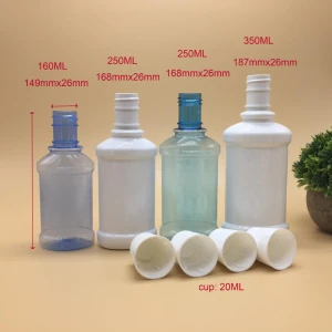 150ml 250ml 300ml PET plastic bottle for mouthwash