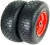 Import 16 x 6.50-8 tyre wheel, Solid PU tyre with metal wheel hub flat free turf tire for lawnmover wheelbarrow from China