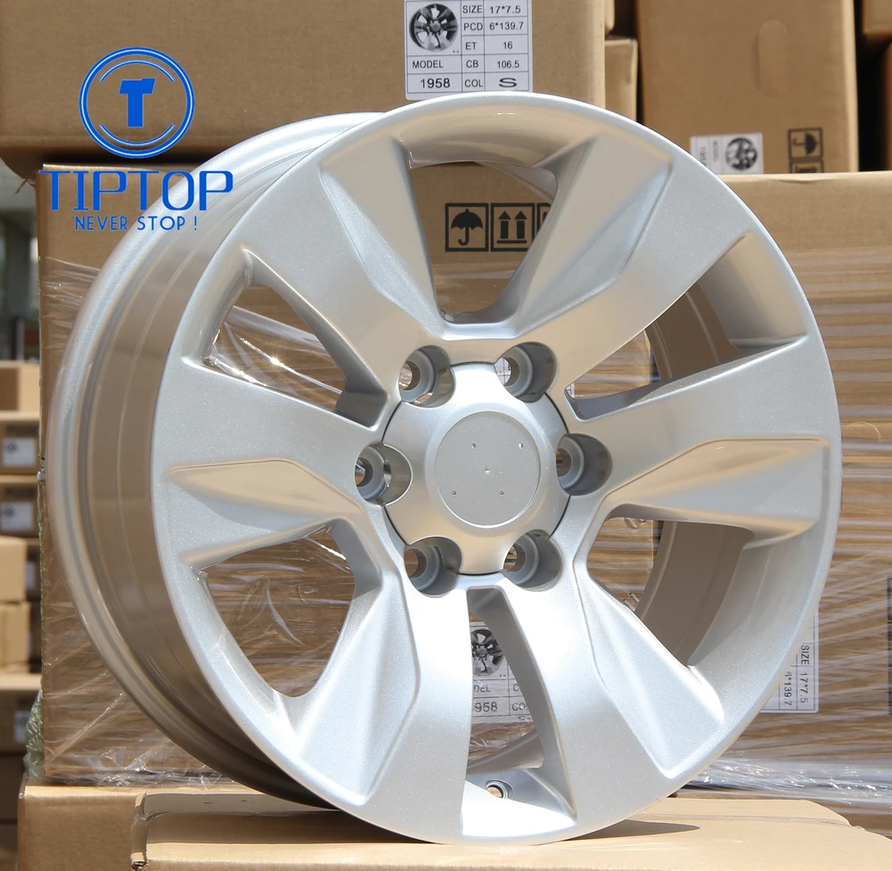 17&#39;&#39; wheel aluminum car wheel 17x7.5 inch 6x139.7 in stock ready to ship fit for Japanese car Land Cruiser Prado