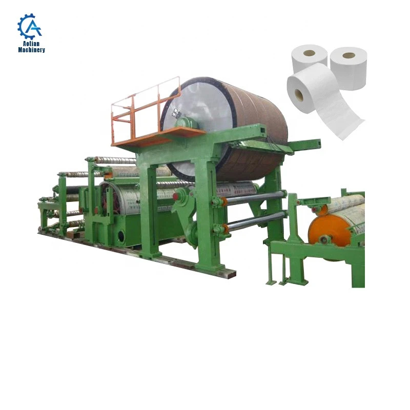 1880mm 5-6ton/day high speed tissue toilet paper machine production line,Waste paper recycling