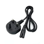 1M Figure 8 to C7 UK Plug Power Cord for PS4 Printer Audio
