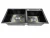 Import 201 Stainless Steel Black Polish Finished Rectangular Double Bowl kitchen Sink from China