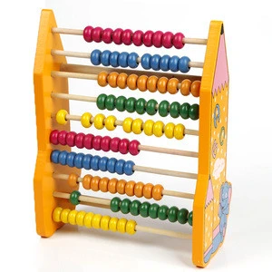 2017 wholesale cheap high quality Wooden abacus educational math toy