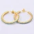 Import 2018 Fashion gold plated real natural turquoise hoop earrings from China