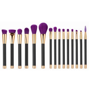 2018 New product 15Pcs/Set Makeup Brush Personalized Custom Powder Foundation Eyeshadow Wood Handle Cosmetic Brush Set