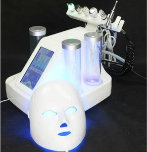 2019 hot sale 7 in1 Aqua Skin Care Cleaner Water oxygen Jet Peel + Ultrasonic BIO lifting LED Beauty Mask