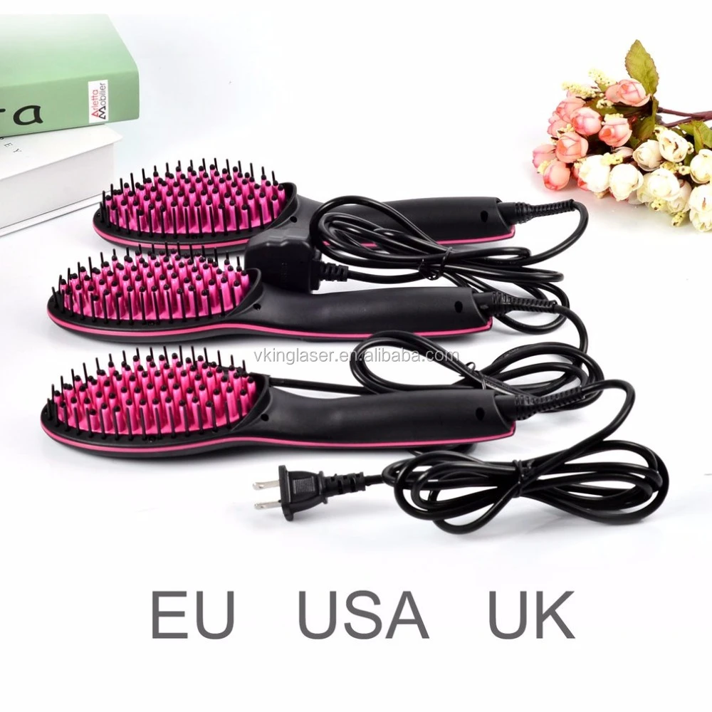 2020 Amazon sells 4 in 1 Dryer Brush Electric Hair Straightener Curler Brush Negative Ion Hot Air Comb Styler Tools Women Men CE