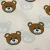 Import 2020 new design cartoon bear design crepe satin printed fabric 90gsm for kids from China