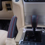 2020 New design Leather Car Gear Shift Knob Cover,  Shift Lever Cover, Car Handbrake protective Cover For Land Cruiser