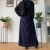2020 new fashion lapel solid color full button slim dress long skirt abaya muslim dress islamic clothing