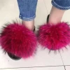 2021 fashion party fur slippers mommy and me fur slides fluffy fur slippers