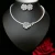 Import 2021 hot sale elegant bridal jewelry set cubic zircon diamond flower vintage wedding jewelry set party costume jewelry accessory from China