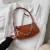 Import 2021 new fashion luxury pu vegan leather underarm bag women handbags ladies shoulder armpit bags with chain from China