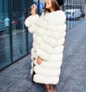 2021 New Fashion Women Winter Fur Imitation Fox Fur High Quality Coat Artificial Fur Coat