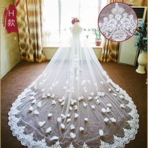 2021 Stylish Exquisite Sequined Lace Bridal Veil 3 M Fashion Trailing Wedding Accessories