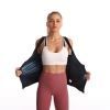 2021 Women Blue inside Shaper U-shaped with Zipper Super Sweat Fat Burner Slimming Sweat Sauna Vest