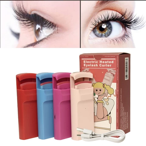 2022 Novel Pocket Electric Heated Eyelash Curler Eyelash with Color Changing Silicone Indicator USB Rechargeable