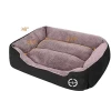 2024 New Wholesale  Comfortable Cotton Breathable Rectangle Luxury Washable Plush Nest Puppy Sleeping Cushion Dog Cat Pet Bed