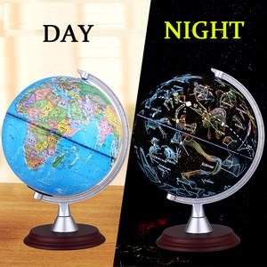 20cm/8Inch Constellation luminous globe with small trumpet table lamp for students