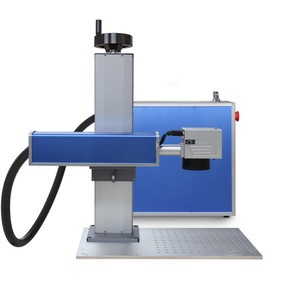 20w split fiber laser marking machine with rotary