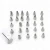 Import 26 pcs Stainless steel cake piping nozzles decorating tips tool with plastic box from China