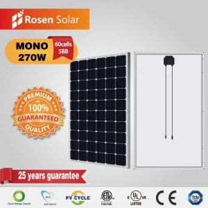 270W Cheap Price 5bb Mono Solar Panels Commercial