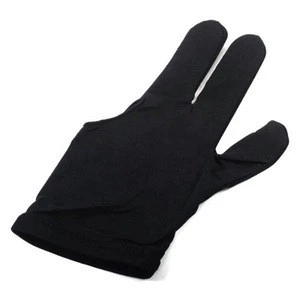 3 Finger Hand Stretch Black Outdoor Nylon Sports Shooters Snooker Pool Table Cue Billiard Gloves