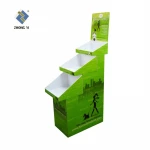 3 Layer Tier Shop POP Paper Corrugated Cardboard Display Stand for Golf Football Game Sport Product Mask Advertising