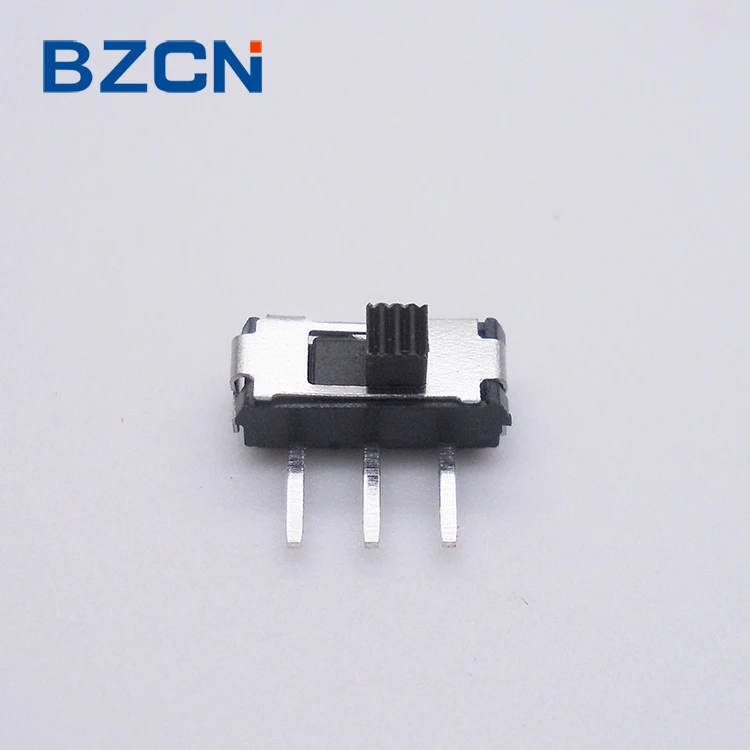 3 side pin through hole terminal 1p2t slide switch on-off switch sliver plated