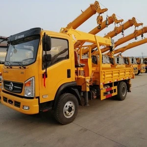 3 ton telescopic boom truck mounted crane mobile type