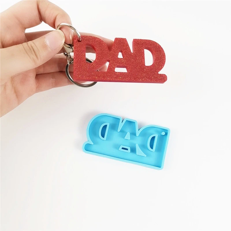 3089 The Festival of DAD Silicone Resin Molds Personal Decoration epoxy molds Keychain Mold