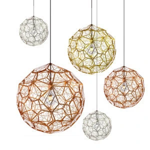 324-2 Contemporary stainless steel Etch Web Copper pendant light lighting big chandelier