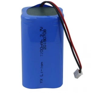 3.7v 18650 7200mah li-ion rechargeable battery pack 18650-4P lithium battery