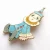 Import 3D metal crafts hard enamel lapel pins blue doll badges from China