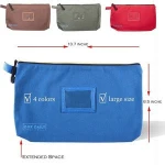 4 Pack Heavy Duty 16 oz. Canvas Zipper Electrical Utility Tote Pouch Tool Bags for Men Tools