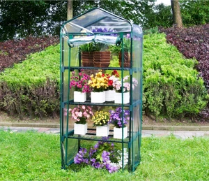 4-Tier Mini Garden Greenhouse Indoor Outdoor Plant Flower Gardening Greenhouse Four Shelves PE PVC Cover Amazon Bestseller