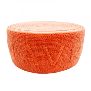 40MM Custom Jacquard Printed Woven  Boxer Elastic Nylon Webbing Band For Underwear Waistband