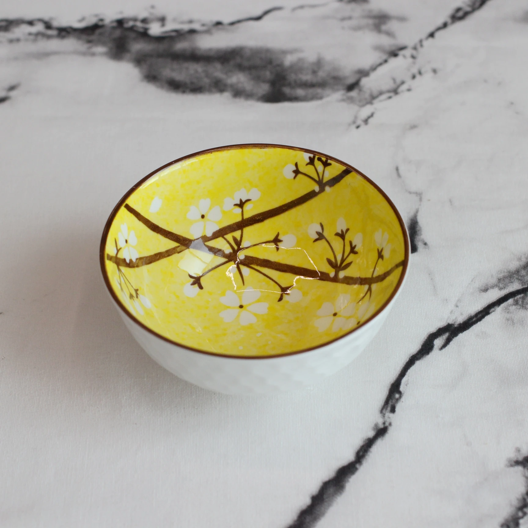 4.5 inch  Ceramic Bowl Set Japanese pattern design Pad Printing Promotional Flora Design Embossed