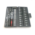 46 pieces of interchangeable 72-tooth snapon car auto vehicle wheel nut ratchet socket wrench tools kit set auto ratchet set