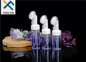 4OZ PET plastic foam pump brush bottle/100ml foam pump bottle for facial cleanser