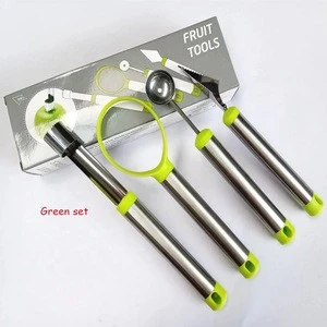 4pcs Set Fruit And Vegetable Tools Fruit Carving Knife Fruit Carving Tools Melon Ballers Dig Scoops Kitchen accessories