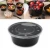 500ml 650ml 750ml 1250ml Black Round Disposable Plastic Food Container with Lid