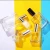 Import 50ml Transparent square glass perfume bottles with sprayer from China
