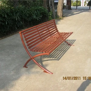 6 feet long powder coated flat bar metal outdoor garden bench