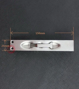 6 Inch 150-200mm 304 Stainless steel door latch, 25mm wide slide bolt
