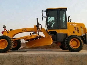 65kw small Motor Grader with Straight Line,  Four Stroke Engine,  6 ton PY80 Grader Motor for sale