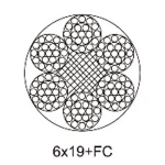 6x19+FC 11mm 1670MPa Electric Galvanized Steel Wire Rope