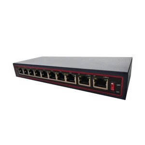 8 Port 10/100Mbps Network Switch Optical Ethernet Switch with POE Function