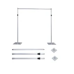 8ft-10ft Wedding Backdrop Stand Kit Pipe and Drape Backdrop Frame for Events Decoration Event Backdrop Stand