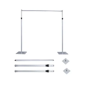 8ft-10ft Wedding Backdrop Stand Kit Pipe and Drape Backdrop Frame for Events Decoration Event Backdrop Stand